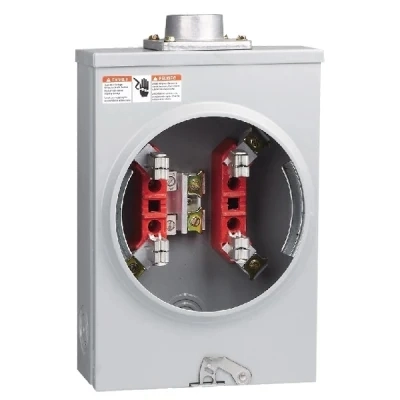 Single Phase Square Electric Meter Socket Box 125A 600VAC 4jaw 5jaw Ring Type Meter Base Combination