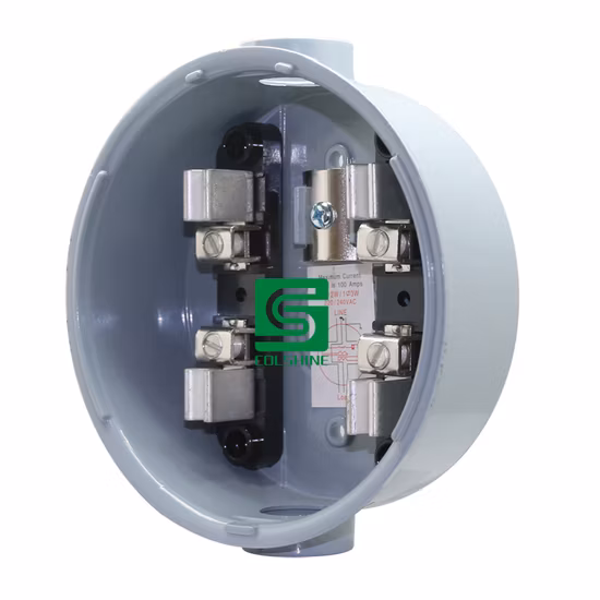 Single Phase Electric Round Meter Base 100A