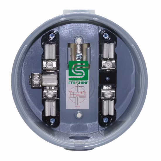 Single Phase Electric Round Meter Base 100A