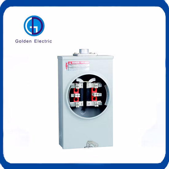 Square Meter Box 4jaws Single Phase 20A 6 Terminal Ringless Type Meter Socket Individual Meter Base with Bakelite